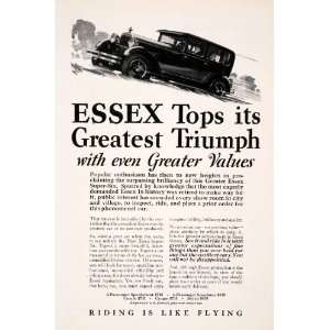  1927 Ad Essex Speedabout Motor Vehicle Car Coupe Engine 