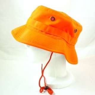 Blaze Orange Crusher Boonie Hat/Cap Neck Cord Size (M)  