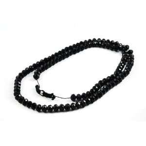  NEW! ALL BLACK Disco Ball Macrame Necklace 10mm: Jewelry