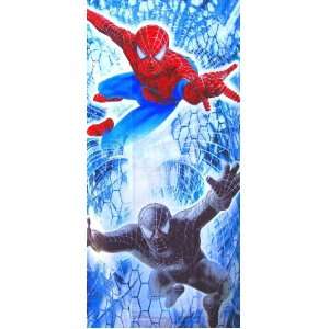  Spiderman 3 Red vs Black Spiderman Beach Towel
