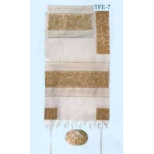   in Gold Tallit Prayer Shawl Set   Size 42 x 77 
