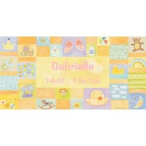    Oopsy daisy Personalized Baby Girl Wall Art 24X12: Home & Kitchen