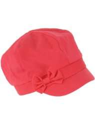 Kids 3 7 years Cotton Summer Newsboy Bow Hat Cap Hot Pink