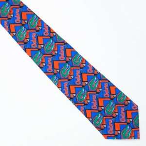  Florida Block Pattern Silk Neck Tie