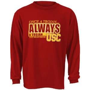   USC Trojans Cardinal Always a Trojan Long Sleeve T shirt: Sports