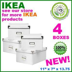 IKEA 4 x Boxes Box Organizer Lid Letter Size fit BESTA  