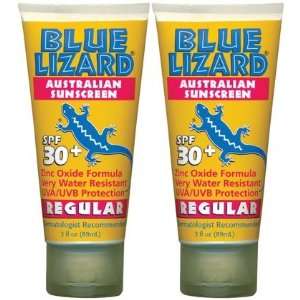 Blue Lizard Regular Sunscreen SPF 30+ 3 oz, 2 ct (Quantity 