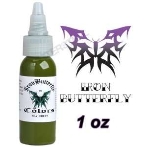  Iron Butterfly Tattoo Ink 1 OZ PEA GREEN Pigment NEW 