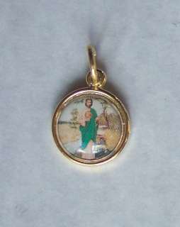 Lot 2 Saint St. JUDE Charm Holy Medal 5/8 GOLD A116G  
