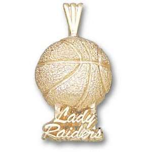  Texas Tech Red Raiders Solid 10K Gold LADY RAIDERS Basketball 