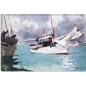  Fishing Boats, Key West 1903 by Winslow Homer Canvas 