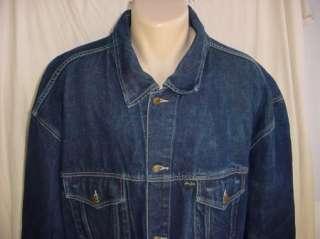 Sean John Big+Tall Mens Jeans Jacket Denim blue   size 5XB HUGE   100 