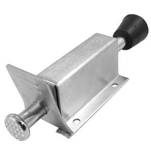   Home Silver Tone Metal Spring Loaded Doors Stopper: Home Improvement