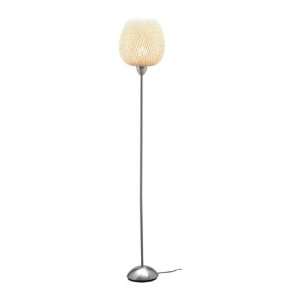  Ikea Boja Floor Lamp,Nickel Plated,Rattan 
