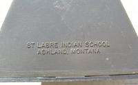Vintage Plastic Teepee w Native Figures St. Labre Indian School 