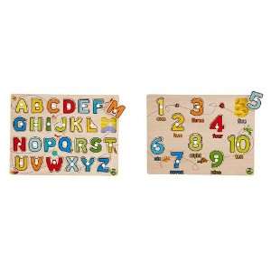  PBS Kids ABC and 123 Puzzle Set: Toys & Games