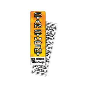 Star Student   Stock design tag stock bookmark with round corners 