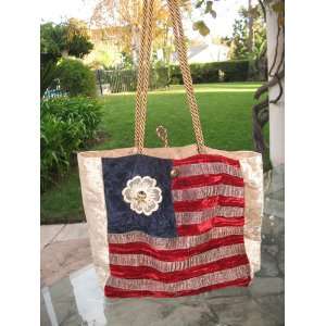  Mia Borsa Vintage American Flag Bag 
