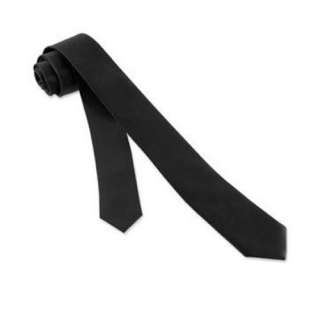 Black 2 Inch Narrow Necktie Tie