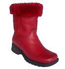 Womens La Canadienne Tassy Red Leather Waterproof Warm Winter Zip 