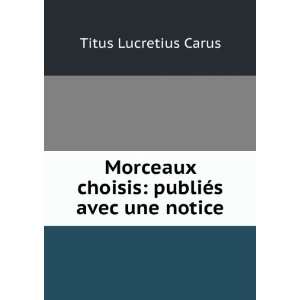  publiÃ©s avec une notice Titus Lucretius Carus  Books