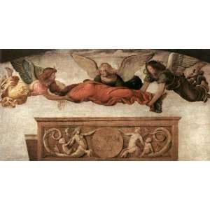   Carried to her Tomb by Angels, By Luini Bernardino