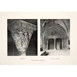   Tarragona Cathedral Spain Art   Original Halftone Print Home