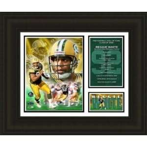 Green Bay Packers Framed Reggie White 2006 Pro Football Hall of Fame 
