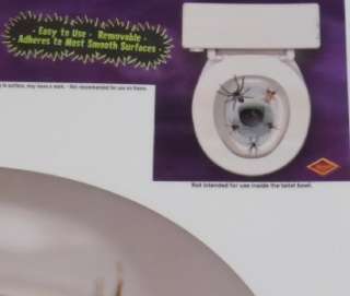 Halloween Toilet Topper/Tattoo/Cling SPIDERS Decoration  
