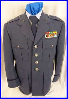 US AIR FORCE USAF LT COL COLONEL OFFICER BULLION BLUE UNIFORM BRONZE 