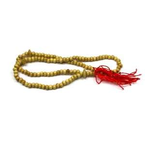  Tropical Wood Mala Prayer Bead Necklace, 23  Strand with 