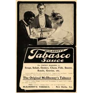   Ad McIlhennys Tabasco Sauce Server New Iberia LA.   Original Print Ad