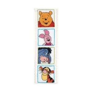  Janlynn Pooh & Friends Portrait Bookmark Counted Cross 
