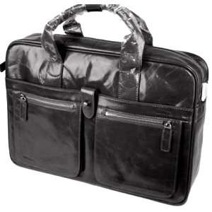   Ladies Toscana Black Italian Leather Briefcase Laptop