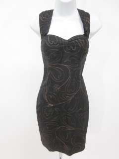NWT MAYDA CISNEROS Black Bronze Strapless Dress Sz 8  