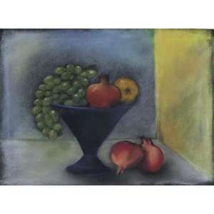  Cobalt Bown With Fruit Poster Print: Home & Kitchen