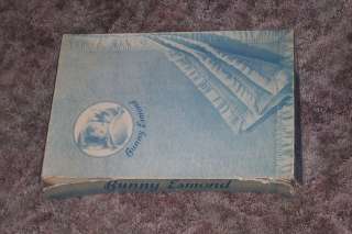 Bunny Esmond 36 x 50 1946 Blue Baby Blanket with Box Unused / NEW 