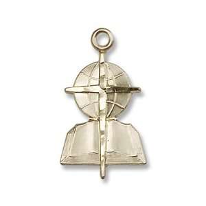 Gold Filled Southern Baptist Medal Pendant Charm with 18 Gold Filled 
