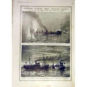  Sea Battle Ship Steam Sinking Mary Rose Ww1 1918