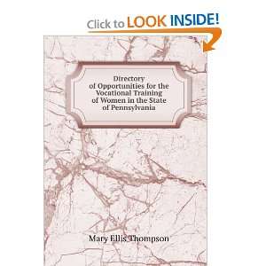  of Women in the State of Pennsylvania Mary Ellis Thompson Books