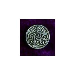  Deep Etched Spiral Pewter Buttons (Card of 4) 3/4 