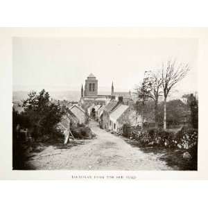 1906 Print France Locronan Road Village Town Commune Breton Brittany 