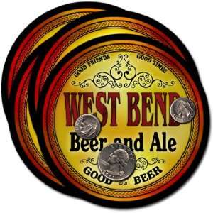  West Bend , WI Beer & Ale Coasters   4pk 