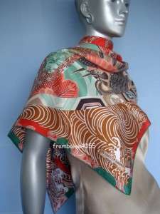 BNIB HERMES twill silk scarf EX LIBRIS EN KIMONOS foulard CARRE soie 