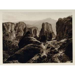  1928 Meteora Rock Formations Greece Photogravure NICE 