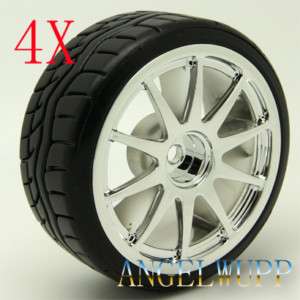 4X RC 1:10 Car On road Plastic Materials Wheel Rim & Drift Tyre,Tires 