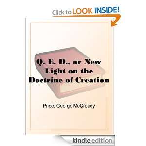   Doctrine of Creation George McCready Price  Kindle Store
