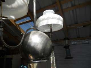ANTIQUE COLEMAN, HANGING CHANDELIER LAMP:REBUILT:GLOBES:FOUR MANTLE 