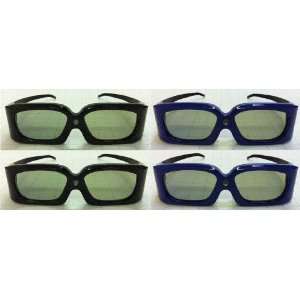   and 2 Black (4) 3D DLP Link Active Shutter Glasses 120 Hz: Electronics