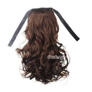   Long Wavy Ponytail Hairpiece Curly Wig 3/4 Fall Headband  